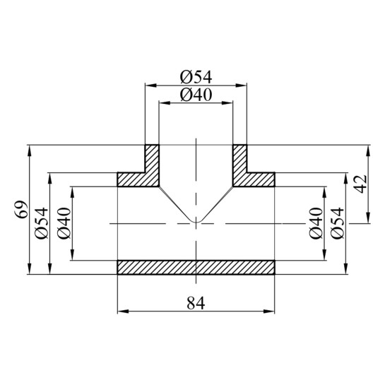 Додаткове фото - Трійник PPR GrandiTherm 40 мм