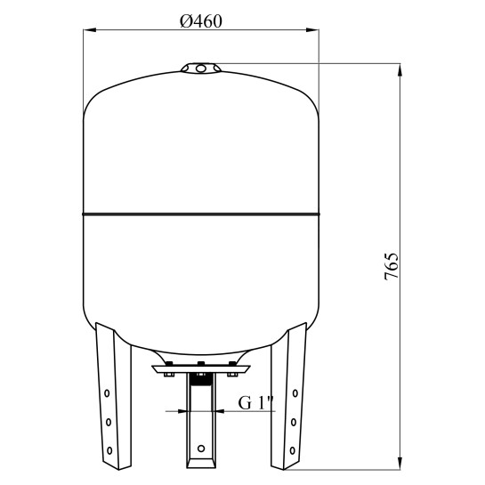 Додаткове фото - Гідроакумулятор вертикальний Forwater 80 л з нержавіючої сталі