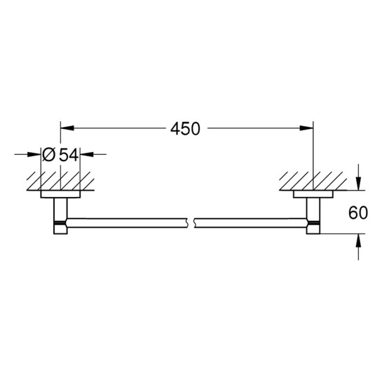 Додаткове фото - Тримач для рушників Grohe QuickFix Start 41197000