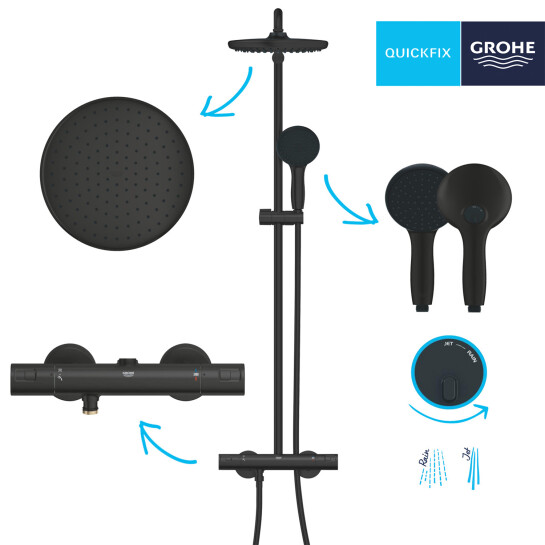 Додаткове фото - Душова система термостатична Grohe QuickFix Vitalio Start System 250 266772431