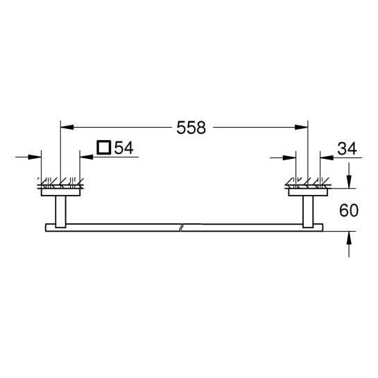 Додаткове фото - Тримач для рушників Grohe QuickFix Start Cube 410892430