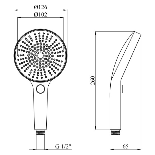 Додаткове фото - Лійка для ручного душу Kroner Element 2801552901Z-0101
