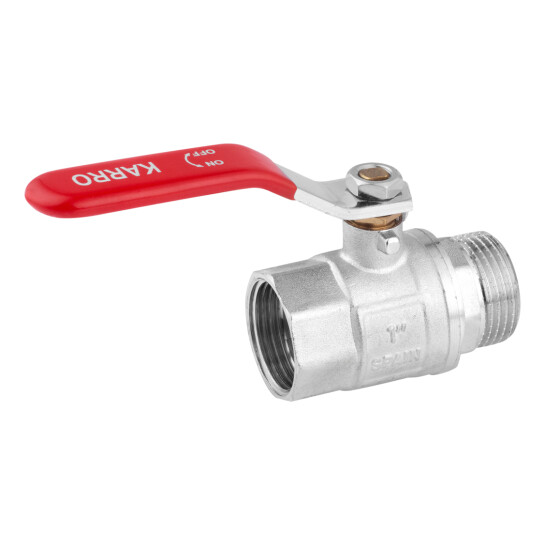 Додаткове фото - Кран кульовий Karro "Standart+" 1" ВЗ PN40 ручка, нікельований