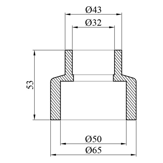 Додаткове фото - Муфта редукційна PPR GrandiTherm 50х32 мм
