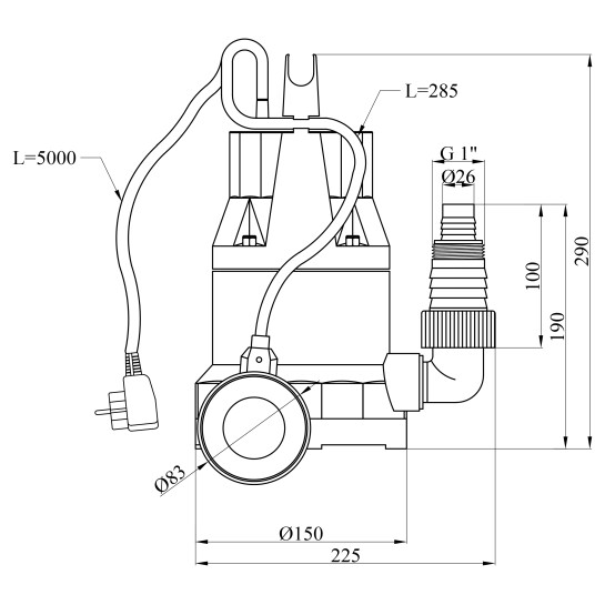 Додаткове фото - Насос дренажний Grandwater QDP 7-6-0,5 кВт