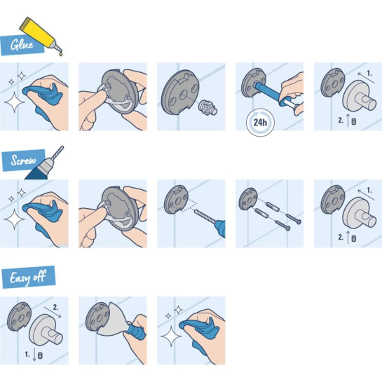 Додаткове фото - Полиця для душу Grohe QuickFix Start Cube кутова з гачками 41106000