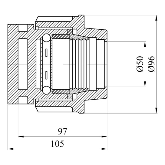 Додаткове фото - Заглушка ПЕ SantehPlast 50 мм