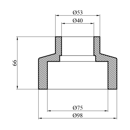 Додаткове фото - Муфта редукційна PPR GrandiTherm 75х40 мм