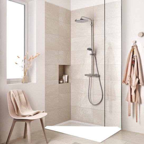 Додаткове фото - Душова система термостатична Grohe QuickFix Vitalio Start System 250 26816000