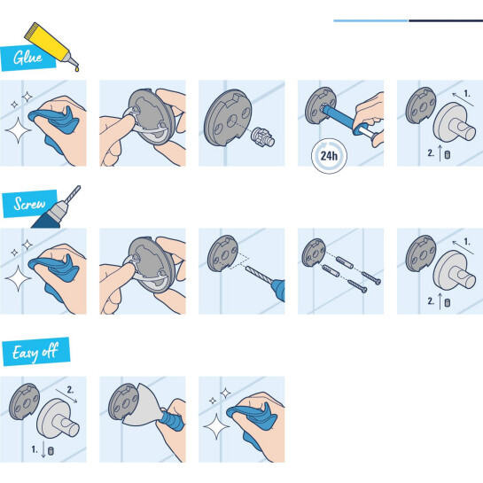 Додаткове фото - Склянка з тримачем для ванної кімнати Grohe QuickFix Start Cube 41097000