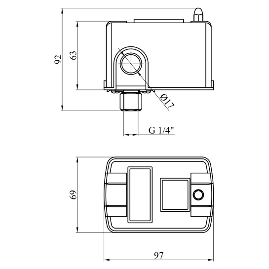 Додаткове фото - Реле тиску Forwater SK-2M з накидною гайкою FSG-2