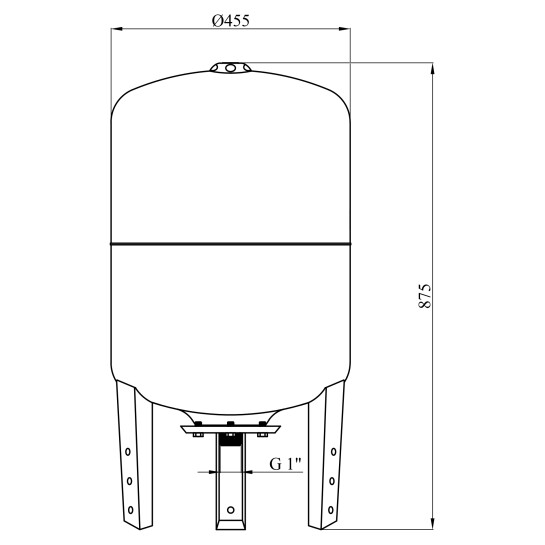 Додаткове фото - Гідроакумулятор вертикальний Forwater 100 л з нержавіючої сталі