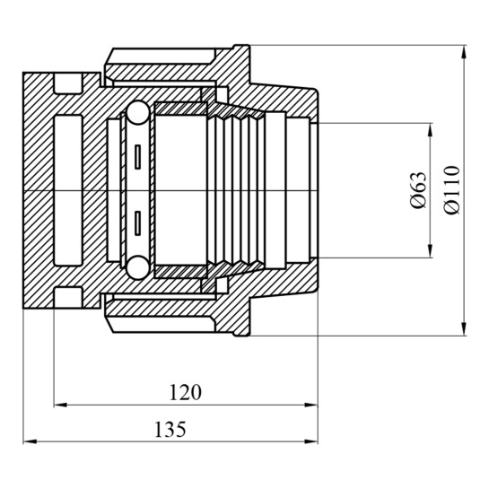 Додаткове фото - Заглушка ПЕ SantehPlast 63 мм