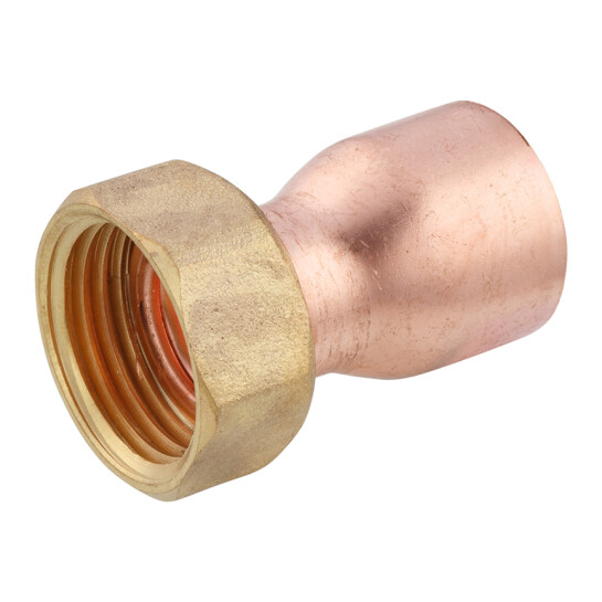 Додаткове фото - Муфта мідна з накидною гайкою Karro Ду15x3/4"