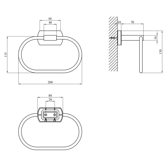 Додаткове фото - Тримач для рушників Kroner KRM Graz - GRP95606