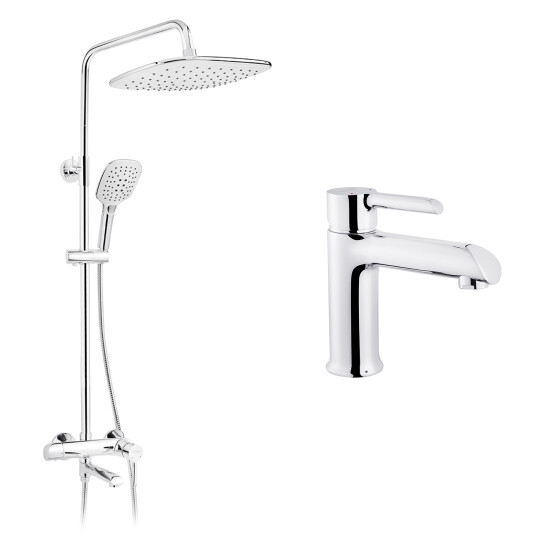 Головне фото - Набор 2 в 1 душова система Kroner Essen-C063 + змішувач Essen-C010