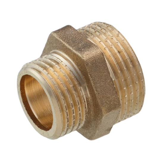 Ніпелі латунні Ніпель перехідний STA 1/2"х3/8" ЗЗ латунний