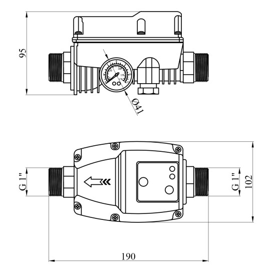 Додаткове фото - Реле тиску електронне із захистом від сухого ходу Forwater HS 15