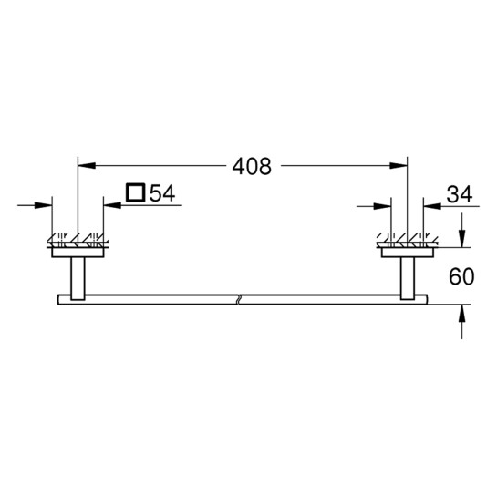 Додаткове фото - Тримач для рушників Grohe QuickFix Start Cube 40987000