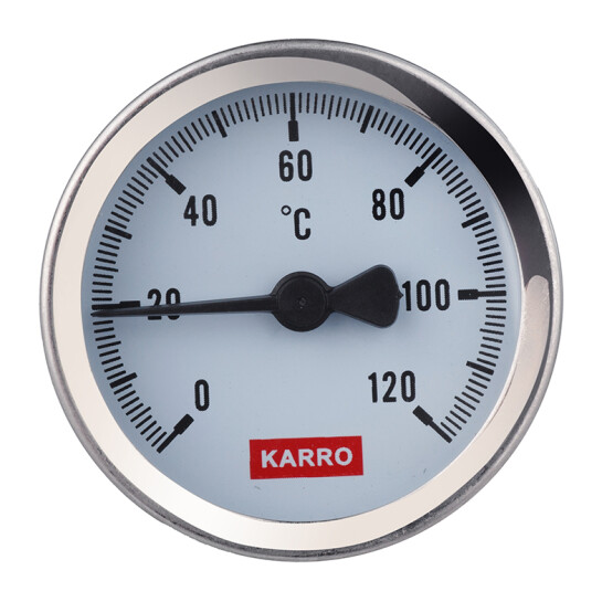 Манометри, термометри, термоманометри Термометр Karro 1/2" 50 мм 120°С KR-1039