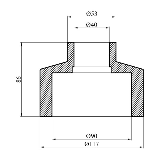 Додаткове фото - Муфта редукційна PPR GrandiTherm 90х40 мм