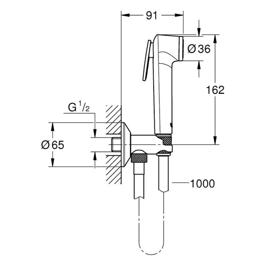 Додаткове фото - Набір для гігієнічного душу Grohe Tempesta-F Trigger Spray 30 26358000