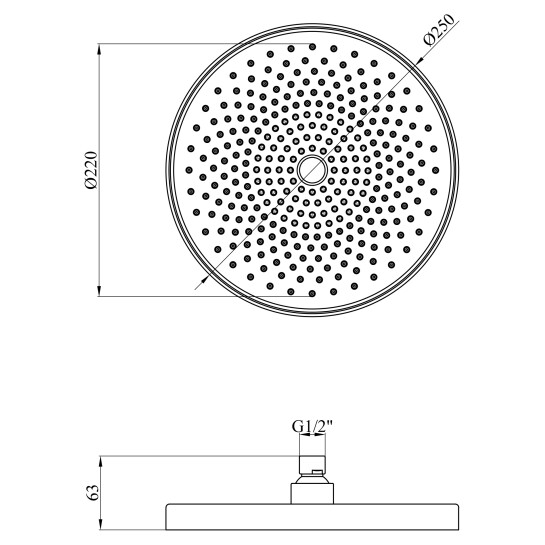 Додаткове фото - Лійка для верхнього душу Kroner Element 2801562915Z-3801
