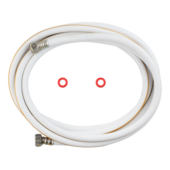 Головне фото - Шланг газовий Nikiforov 1/2" ВВ 350 см з металевими гайками ПВХ білий