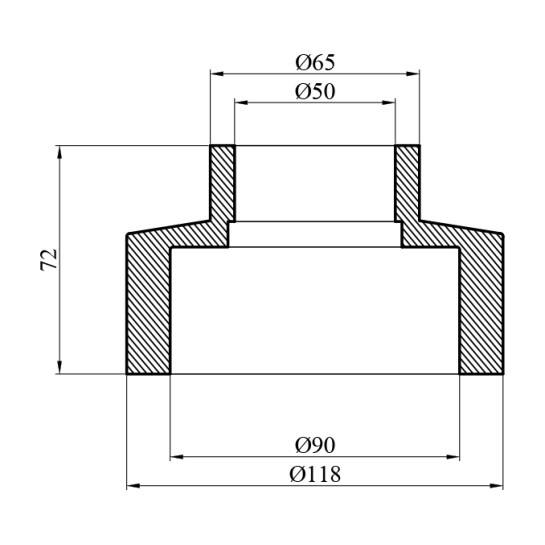 Додаткове фото - Муфта редукційна PPR GrandiTherm 90х50 мм