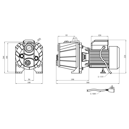 Додаткове фото - Насос поверхневий Grandwater JET100B