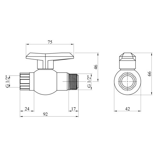 Додаткове фото - Кран ПЕ SantehPlast 1/2" ВЗ