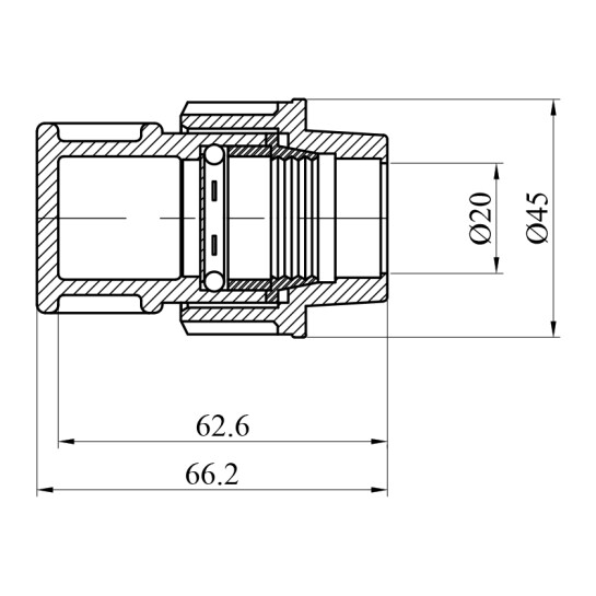 Додаткове фото - Заглушка ПЕ STR 20 мм