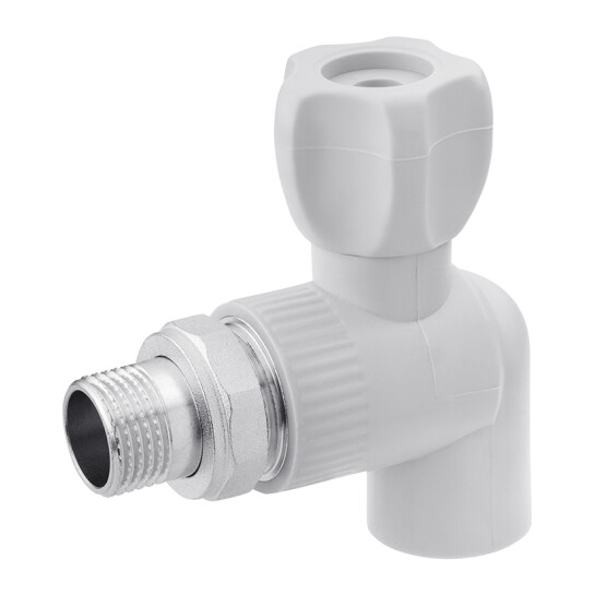 Крани ППР Кран радіаторний кутовий PPR Rozma 20х1/2"