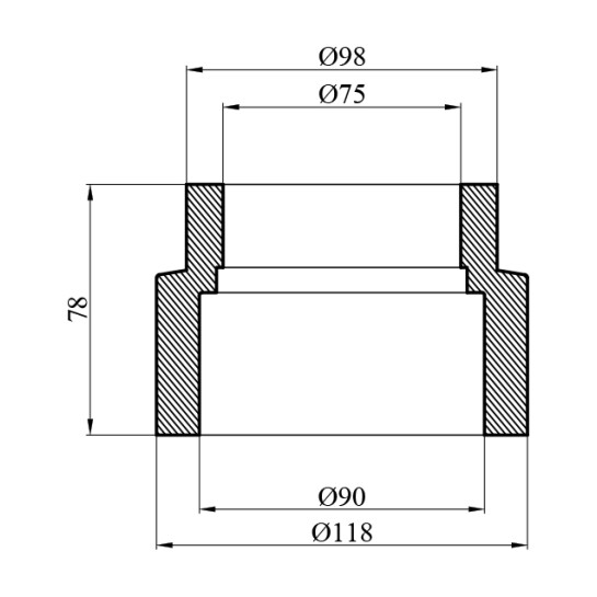 Додаткове фото - Муфта редукційна PPR GrandiTherm 90х75 мм