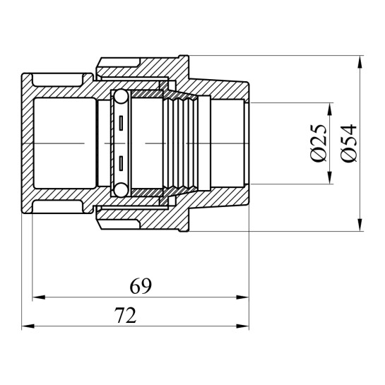 Додаткове фото - Заглушка ПЕ STR 25 мм
