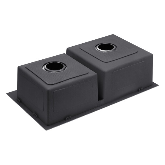 Додаткове фото - Кухонна мийка Kroner KRP Schwarze - 7843ZHM PVD (3.0/1.0 мм)