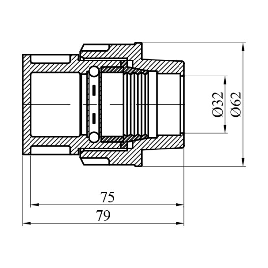 Додаткове фото - Заглушка ПЕ STR 32 мм