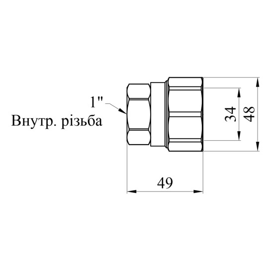 Додаткове фото - Врізка для труб STA 1"х34 мм РВ латунна