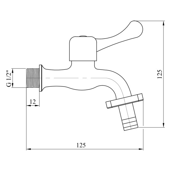 Додаткове фото - Кран для поливу Agua Toledo - C099 1/2'' ЗР