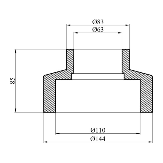 Додаткове фото - Муфта редукційна PPR GrandiTherm 110х63 мм
