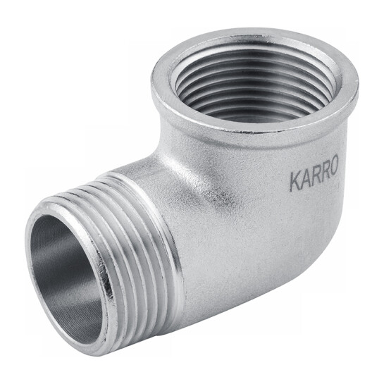 Кутники латунні Кутник Karro 3/4" ВЗ нікельований KR-3212