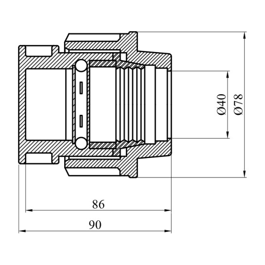 Додаткове фото - Заглушка ПЕ STR 40 мм
