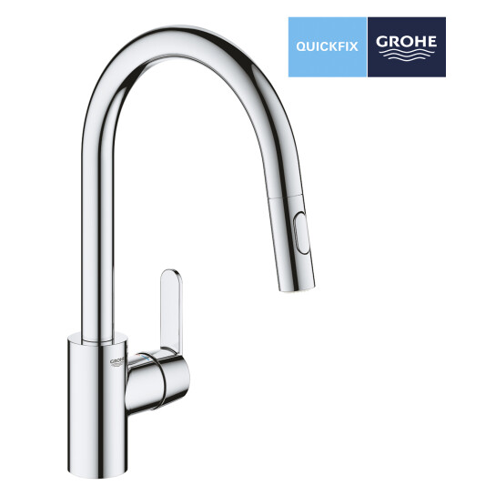 Додаткове фото - Набір Grohe QuickFix Get UA31484QF7: змішувач для кухні Get 31484001 з дозатором Authentic 40537000