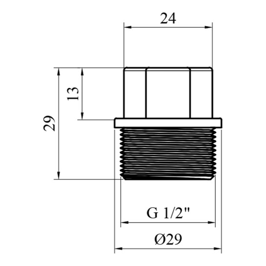 Додаткове фото - Заглушка пластикова PPR Rozma 1/2" РЗ