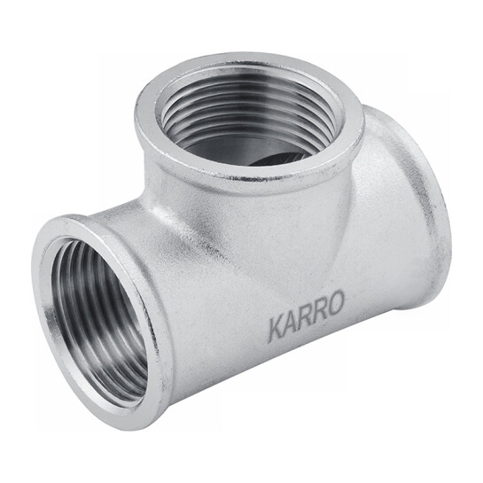 Трійники латунні Трійник Karro 3/4" ВВВ нікельований KR-3213