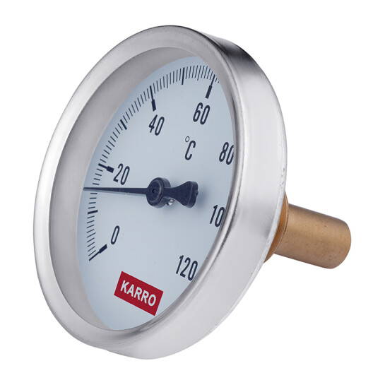 Додаткове фото - Термометр Karro 1/2" 63 мм 120°С KR-1039