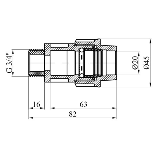 Додаткове фото - Муфта ПЕ SantehPlast 20x3/4" РЗ