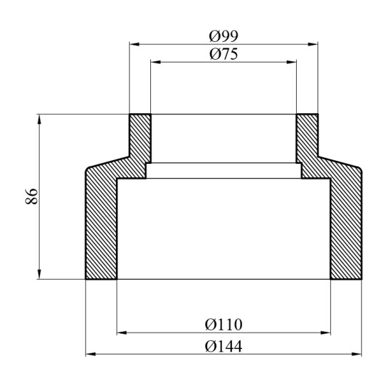 Додаткове фото - Муфта редукційна PPR GrandiTherm 110х75 мм