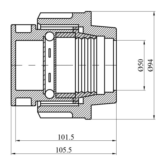 Додаткове фото - Заглушка ПЕ STR 50 мм