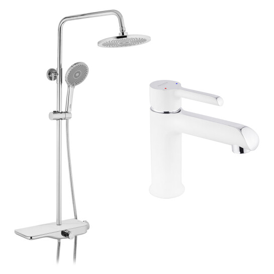 Головне фото - Набор 2 в 1 душова система Kroner Armada-W065 + змішувач Essen-W010